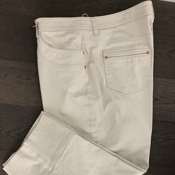 Anne Klein Sport Pants - Anne Klein Sport 5 Pocket Stretch Cotton Capri Casual Pants Cream Size 10 NWOT